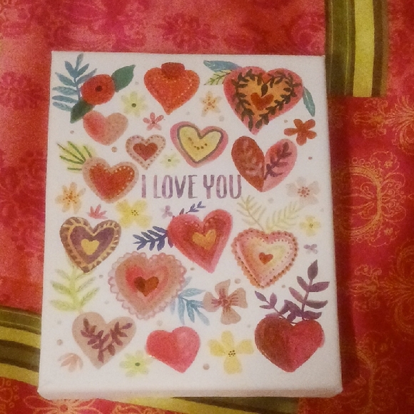 Other - Colorful Heart Canvas Art 8×10